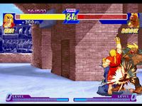 une photo d'Ã©cran de Street Fighter Alpha sur Sega Saturn